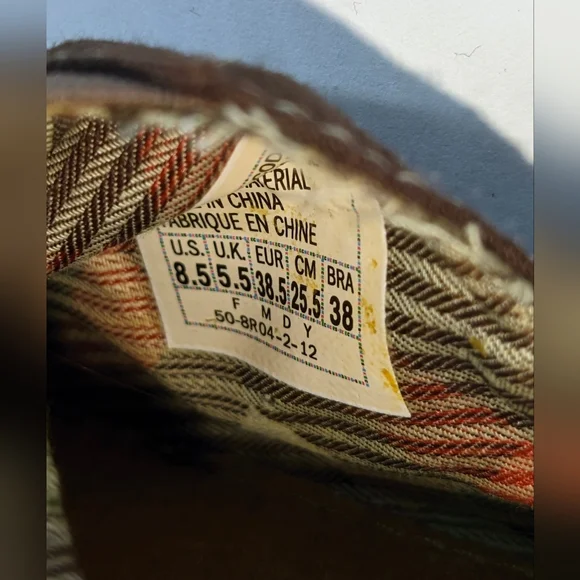 Skechers BOBS Womens Shoes 8.5 Brown Canvas Slip On Pillow Arch Leather Insole - Picture 4 of 5